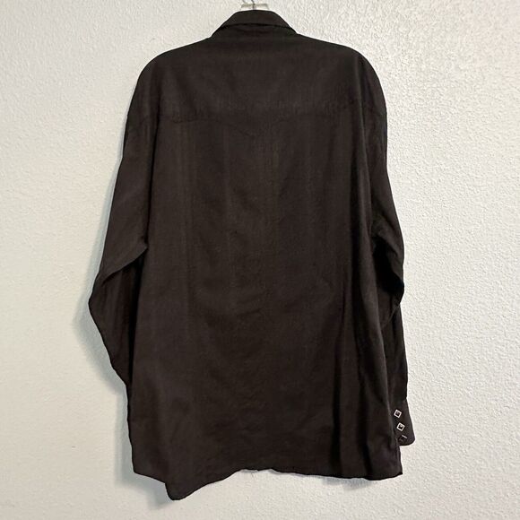 Scully Western Shirt Mens Size XL Black Pearl Snap Button Down Long Sleeve - Picture 3 of 10